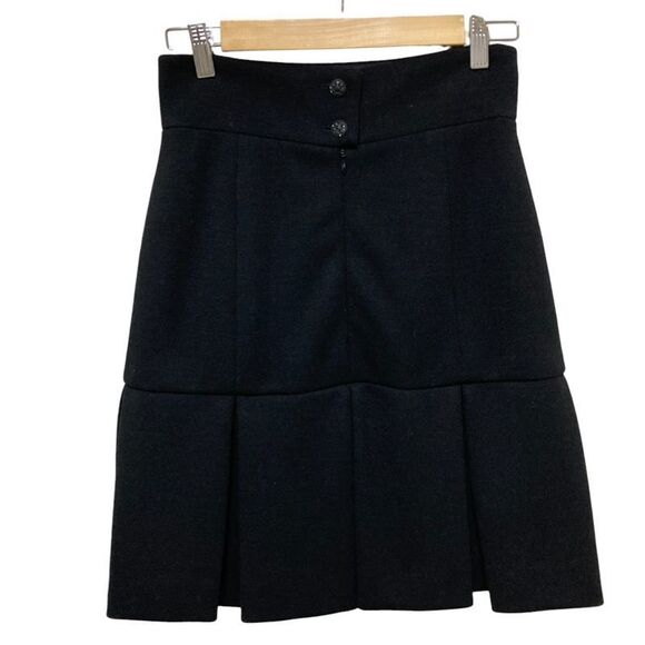 Chanel 07A Jersey Skirt P31286 Size 38 Black Ladies Used  